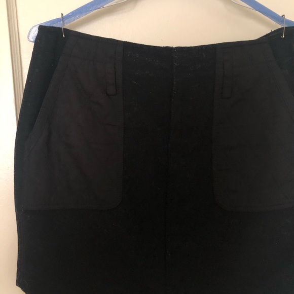 Madewell Black Wool Skirt with quilted patch pockets - Picture 5 of 8